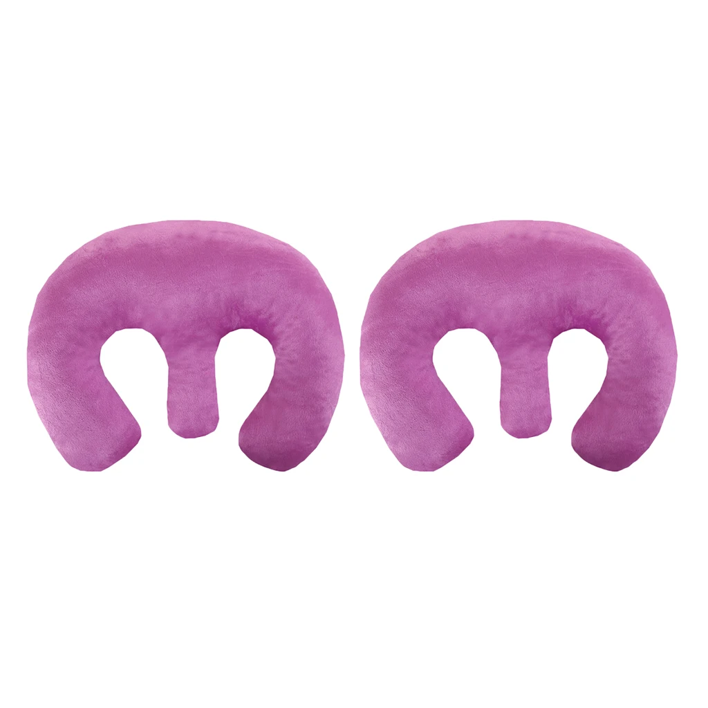 2X Violet Soft Chest Cushion Pad Breast Support Pillow For Beauty Salon SPA