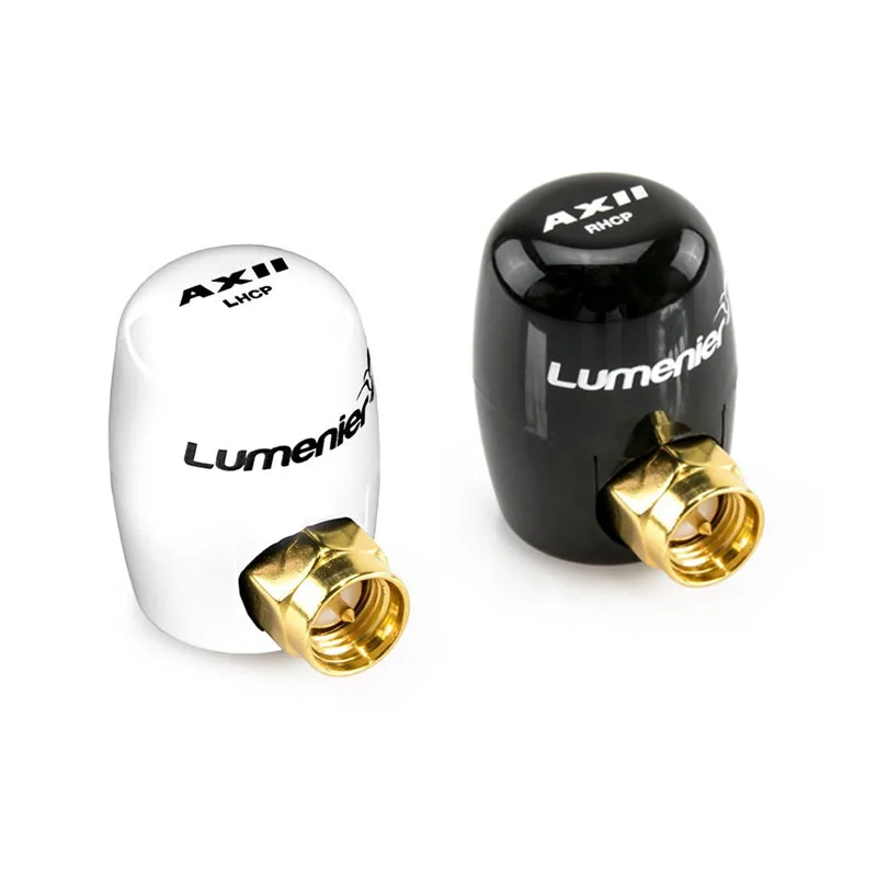 

Lumenier AXII 2 FPV Antenna Right-Angle Stubby 5.8GHz 2.2dBi Gain RHCP/LHCP FPV Antenna For RC FPV Racer Drone