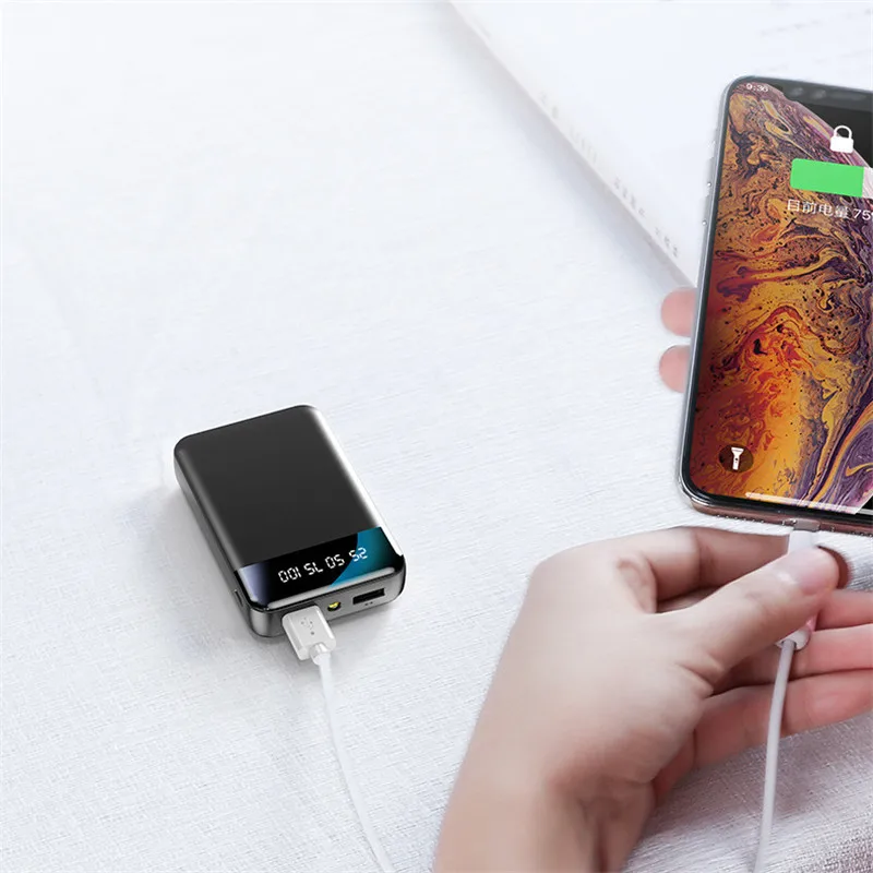 50000mAh pocket power bank is suitable for office, travel, camping with LED light fast charge portable external battery portable cell phone charger