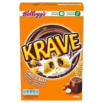 

Kellogg's Cereales Krave Choco and Nuts - Paquete de 6 x 600 gr - Total: 3600 gr