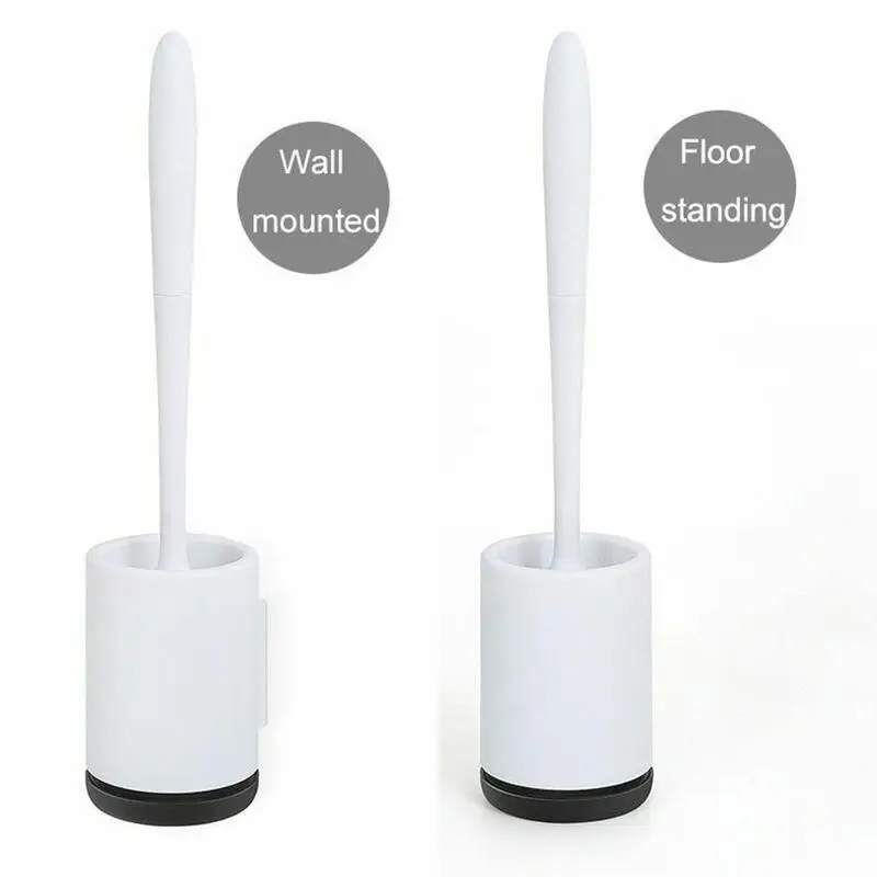 Non-perforated Toilet Cleaning Brush With Base Self-evaporating Non-stagnant Toilet Brush Soft Fur Durable Easy To Clean Brush
