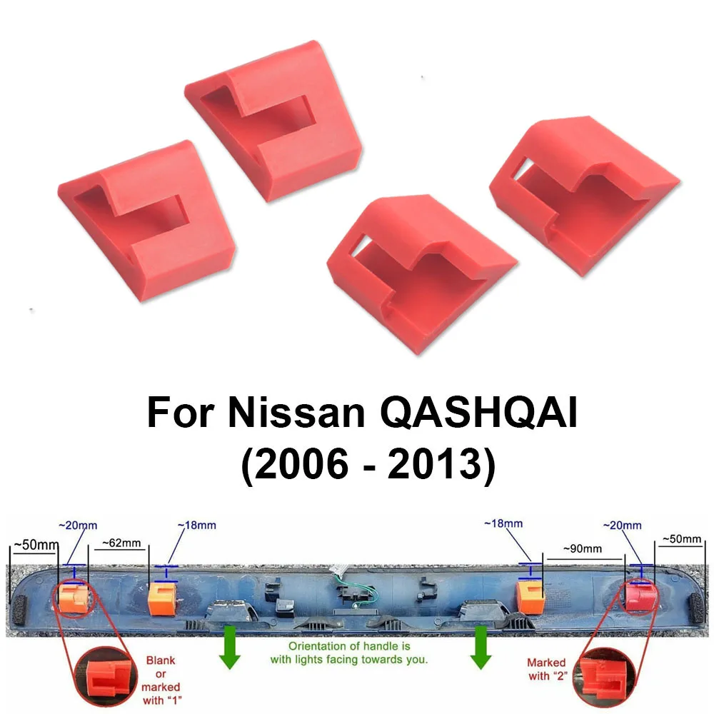 닛산 QASHQAI 2006 - 2013 4개/세트용으로 설계된 부츠 핸들 뒷문 수리..
