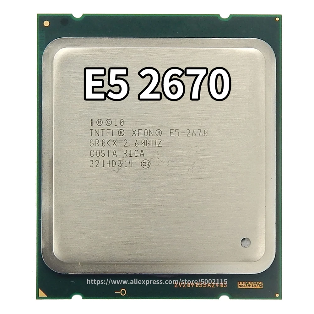 

Intel Xeon Processor E5 2670 E5-2670 CPU (20M Cache, 2.60 GHz, 8.00 GT/s IntelQPI) GA 2011 SROKX C2 AliExpress Standard Shipping