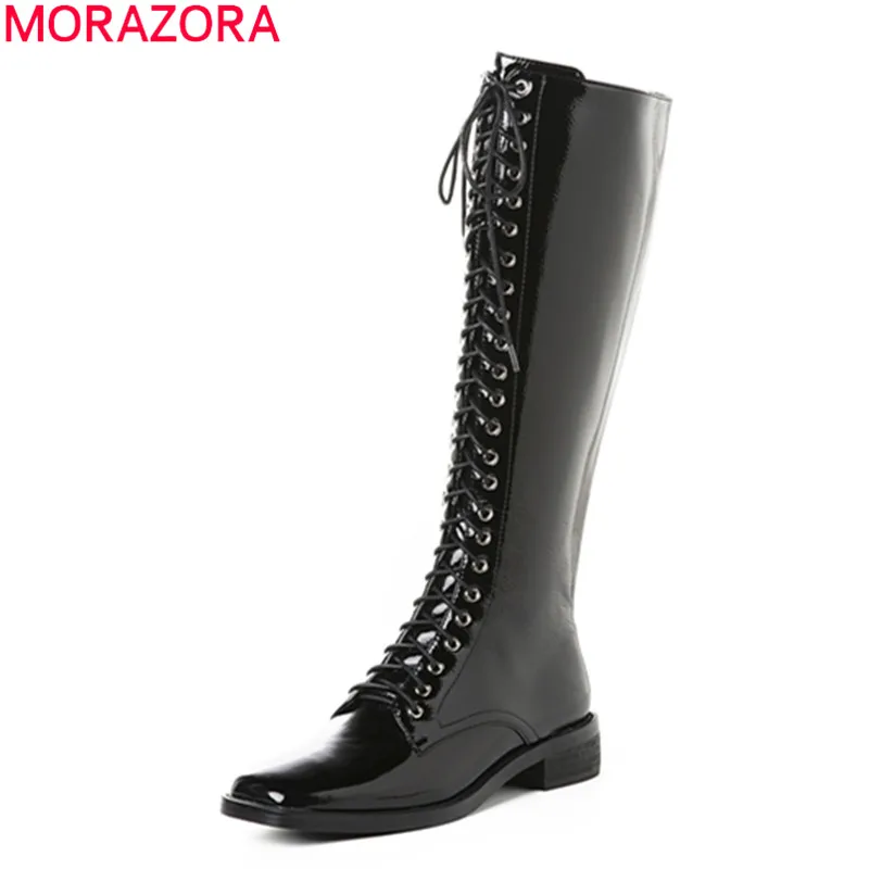 low heel square toe boots