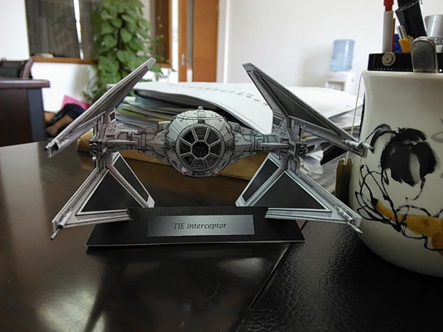 TIE interceptor DIY Handcraft PAPER MODEL KIT Handmade Toy Puzzles 6