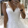 ZJ9210 – robe de mariée de princesse, col en v, jupe en Tulle à plusieurs niveaux, blanche, à personnaliser, pour mariage, hiver ► Photo 3/6