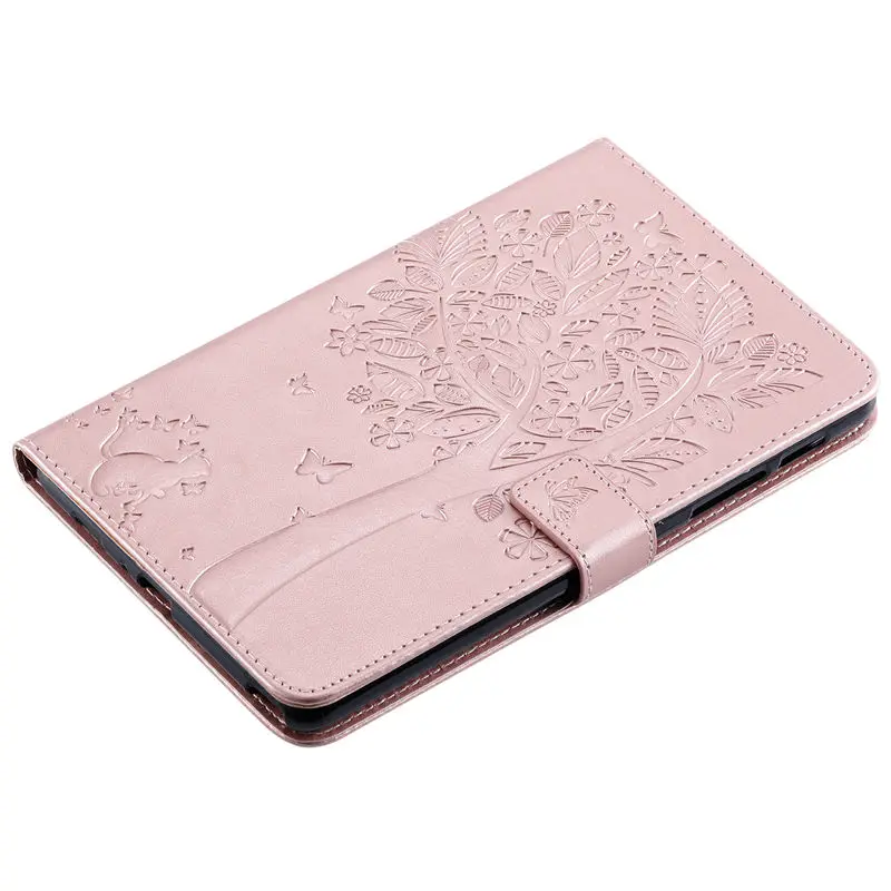Чехол для samsung galaxy tab A 8,0 с S Pen 8,0 SM-P200 P200 P205 P207, чехол Funda с рисунком кошки и дерева, откидная подставка+ подарок