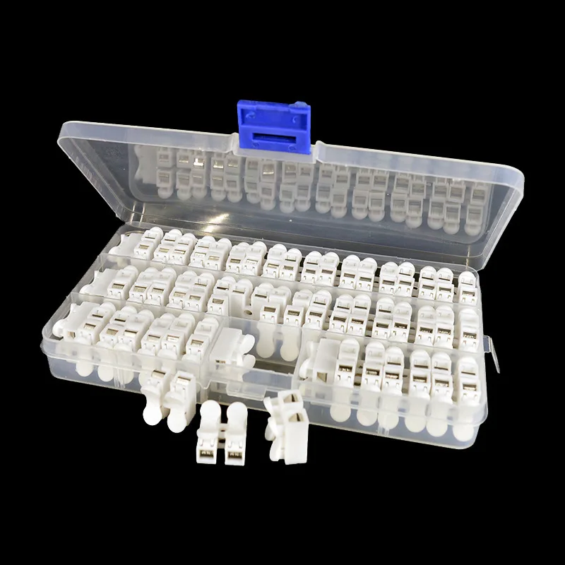 

Led Press Type Fast 2 Position Ch - 2 Wire Connection Organ Connection Terminal Inflaming Retarding Insert Row 55pcs Boxed