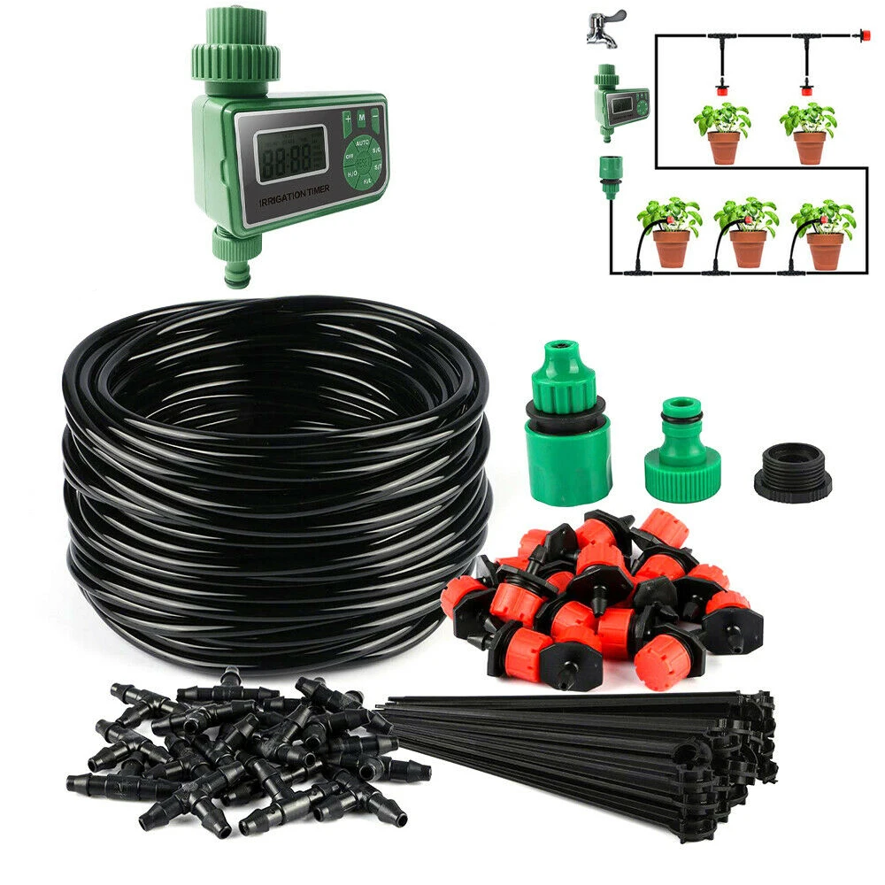 

25M DIY Drip Irrigation System Automatic Watering Irrigation System Kit Garden Hose Micro Drip Watering Kits Adjustable dripper