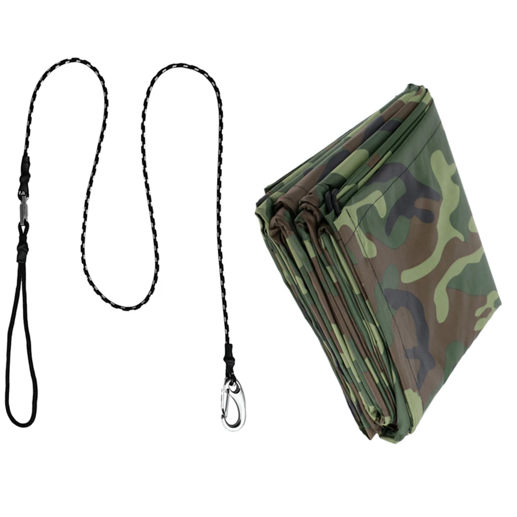 

Canoe Kayak Boat Waterproof Cover Dust Storage Shield with Paddle Oar Leash