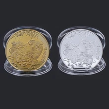 Год крысы памятная монета Китайский Зодиак сувенир вызов коллекционные монеты лунный календарь коллекция Искусство ремесло