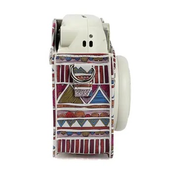 

Colorful Rhombic National Style Camera Bag Case Cover with Shoulder Strap For Fujifilm Mini 9 Mini 8 Mini 8+ Camera L41F