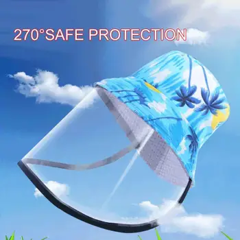 

Men Women Dust Protection Bucket Hat Outdoor Travel UV Protect Fisherman Hats Sun Caps Protective Face Shield Transparent Mask