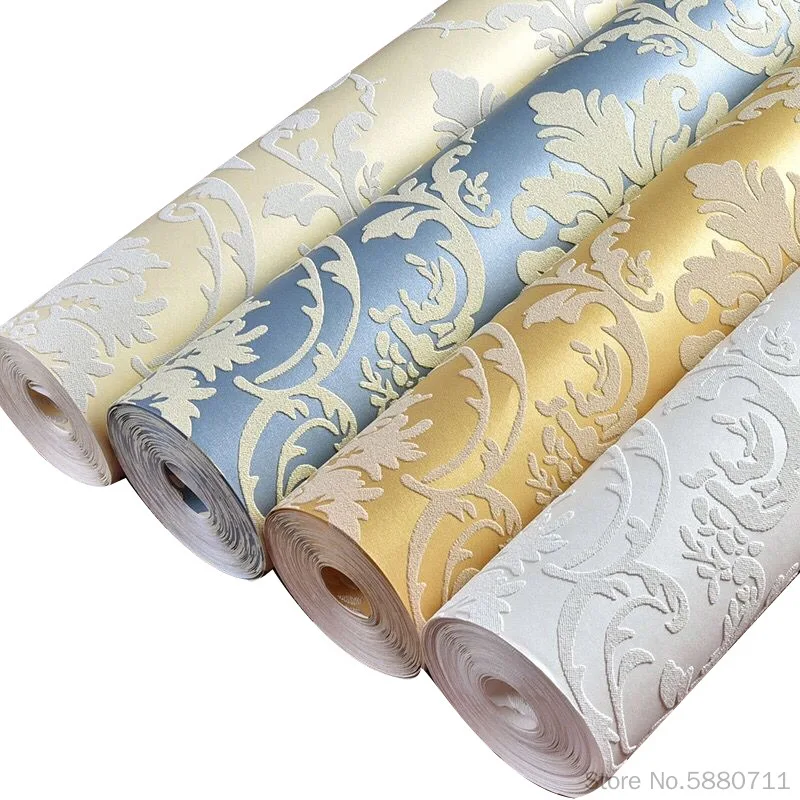 Yellow White Embossed Flower Mural Wallpaper 3d Peel and Stick Floral Living Room Self Adhesive Wallpapers for Bedroom Walls custom custom wockhardt labels printing pet rewinding prometh cough syrup engraved metal gold embossed self adhesive label stick