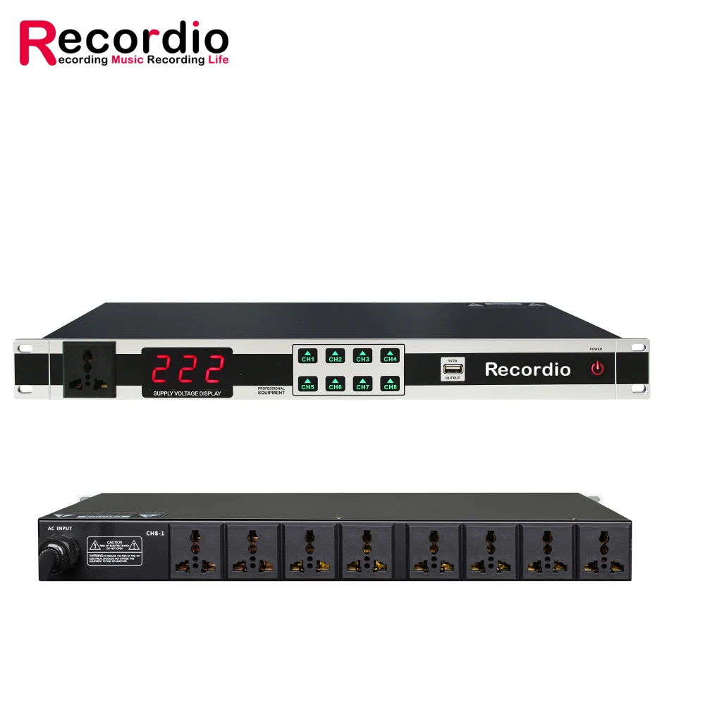 GAX-DB05 Professional Switching Power Supply 9/10-Channels DJ Sound System Uninterrupted Power Sequence Controller LED Display