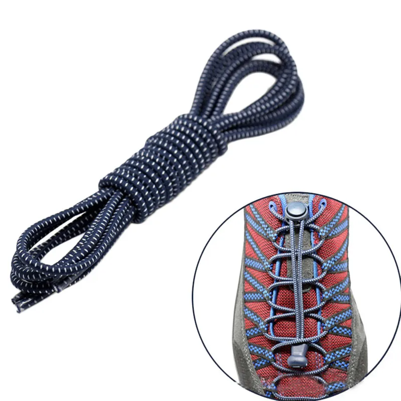 Stretching Lock lace a pair Of Locking Shoe Laces Elastic Sneaker Shoelaces Shoestrings Shoe Laces With Buckles For Sport Shoes