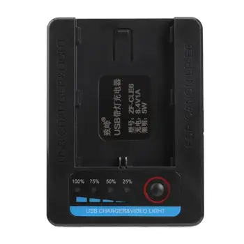

ALLOYSEED ZF 2 in 1 LED Video Light 5W USB Charger 6000k 700LM for Canon LPE6 Battery