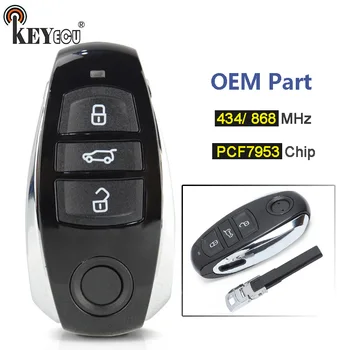 

KEYECU OEM 434MHz / 868MHz ID46/ 7953 Chip 3 Button Proximity Smart Card Remote Key Fob for Volkswagen Touareg 2010-2014