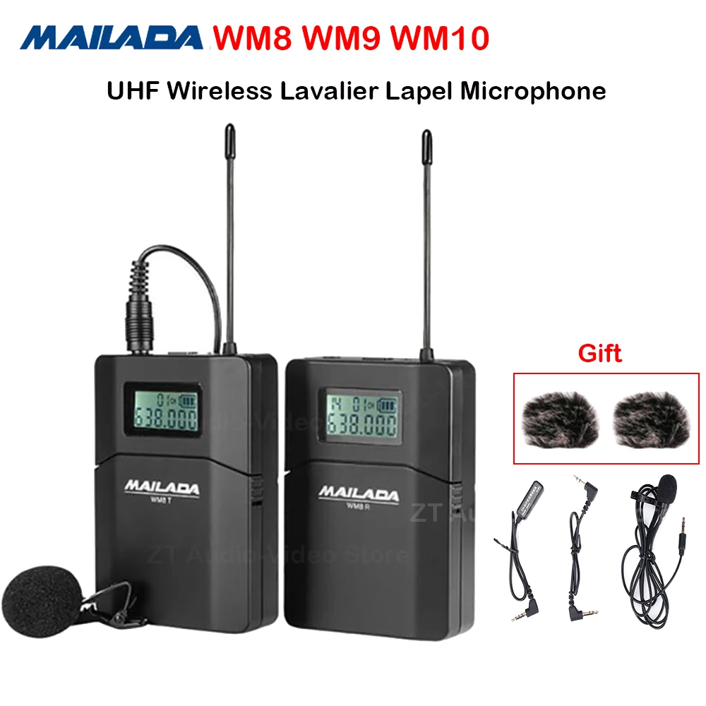Lessada-Récepteur de micro-cravate sans fil UHF professionnel WM8 WM9 WM10,  émetteur pour appareils photo reflex numériques, Smartphone, PK Boya  Wfigured Pro - AliExpress