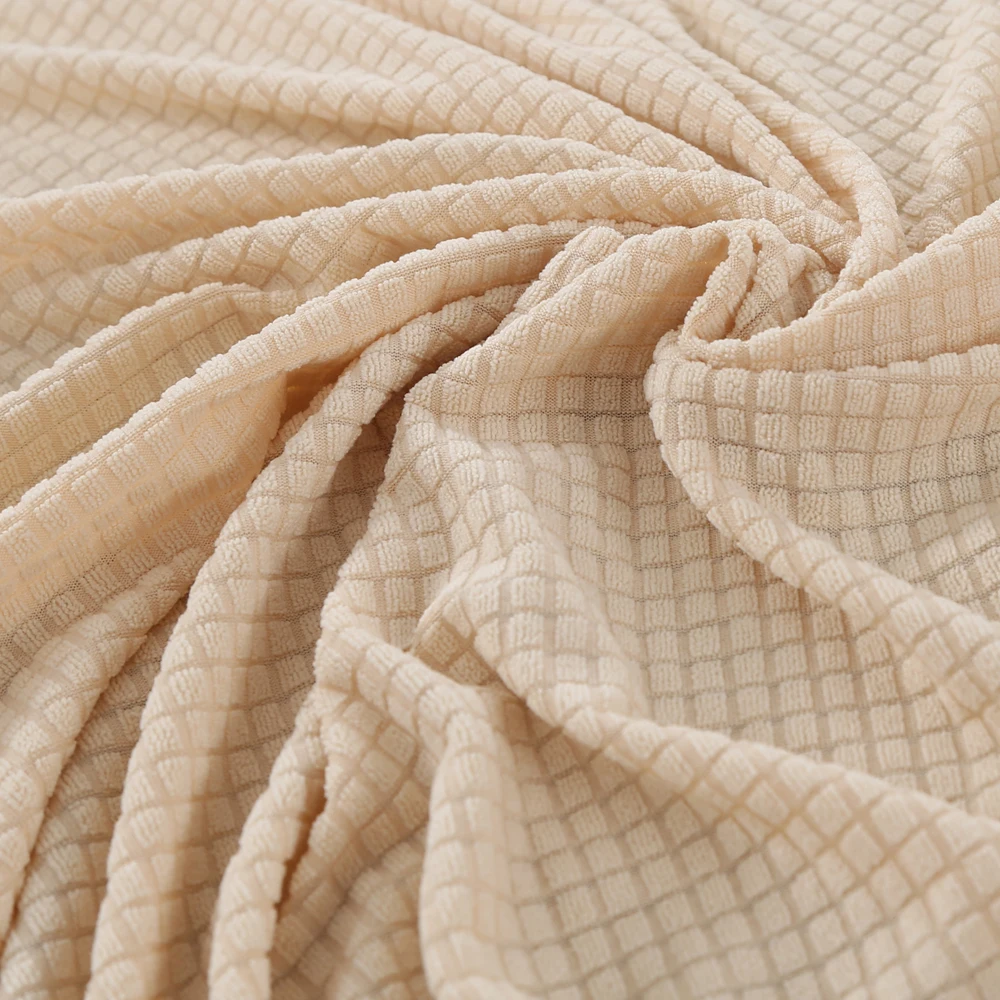 Beige Утепленные чехлы для диванов Универсальный кукурузные зерна чехол для дивана скольжению эластичный Чехол для мебели 1/2/3/4 местный диван Чехол для гостиной - Цвет: Beige
