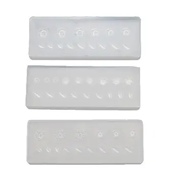 

3Pcs 3D Floral Decortive Nail Art Silicone Mold Leaves Flower Nail Carving Molds 83XF