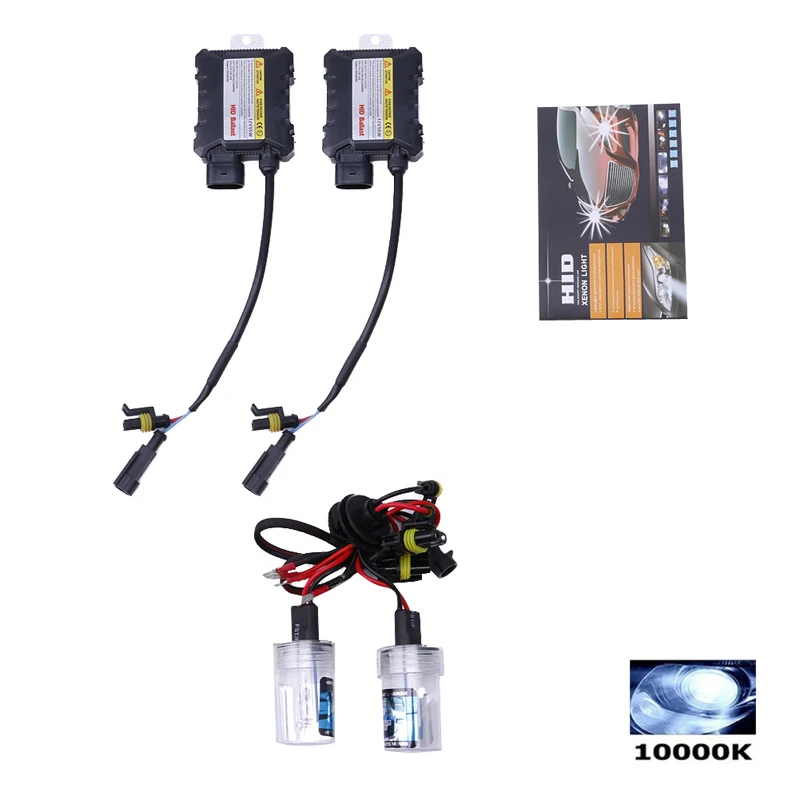 2 шт 4300 k-12000 k H7 HID Ксеноновые фары конверсионные лампы комплект 55W - Испускаемый цвет: 10000k