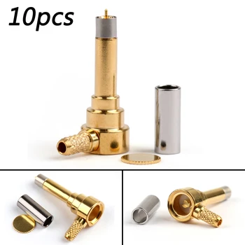 

Areyourshop 10Pcs MS156 Male Plug 90 Degree Connector For RG174 RG316 LMR100 Cable Right Angle