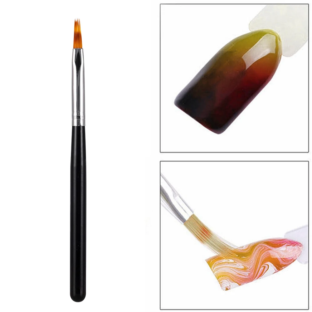 Gel uv gradiente ombre pintura caneta desenho escova de madeira lidar com ferramenta da arte do prego instrumentos manicure profissional ferramenta