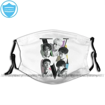 

Shinee Mouth Face Mask SHINee Tour Poster Facial Mask Funny Kawai with 2 Filters for Adult