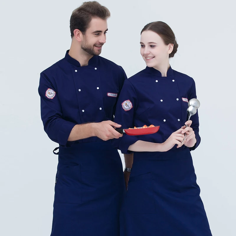 

Spring and summer chef uniform long sleeve back breathable mesh catering western high-end kitchen clothes