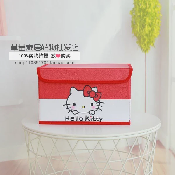 Мультфильм hello kitty My Melody Cinnamoroll Pom pomparin косметическая коробка сумки макияж Чехол игрушка складной ящик для хранения сумка органайзер