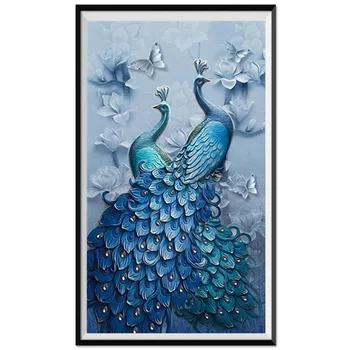 

New Diamond Painting Cross Stitch Peacock DIY Craft Decoration for Bedroom Living Room-30