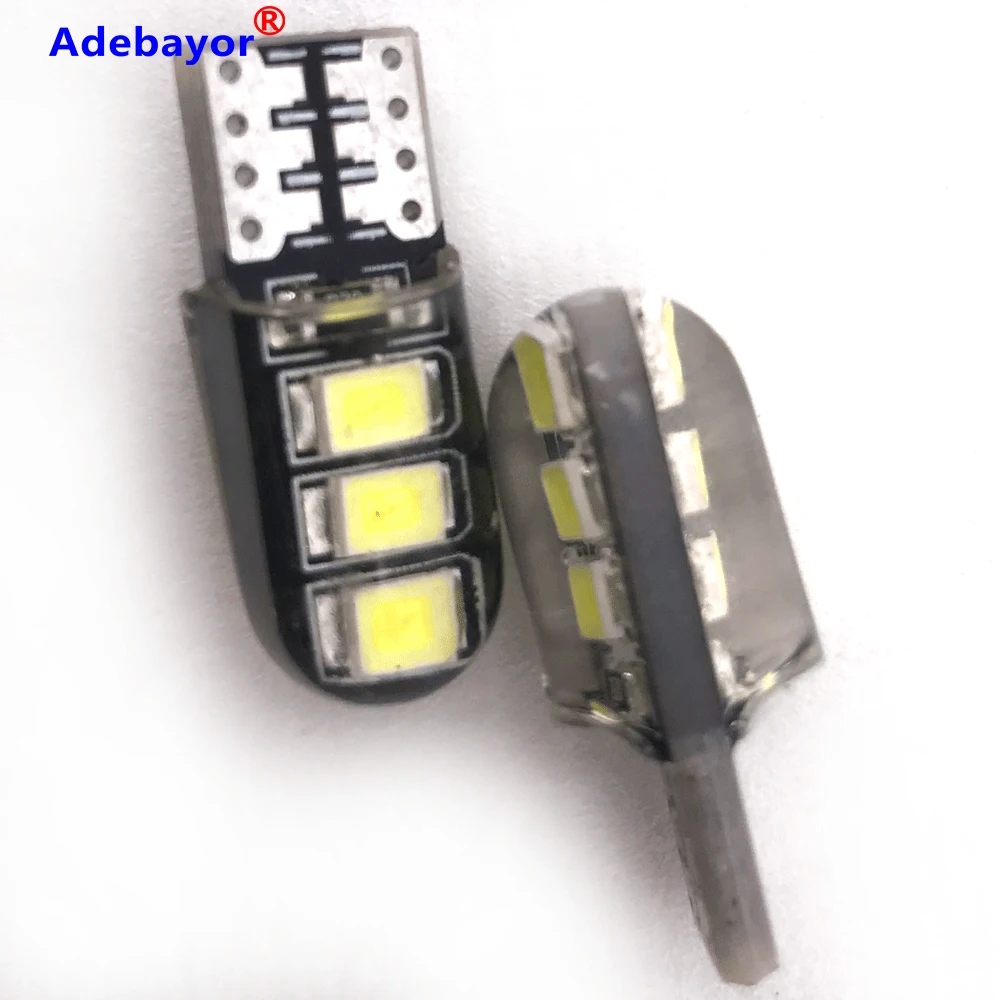 100pcs LED W5W T10 194 168 W5W 2835 6SMD Led   ڵ      CANBUS Ǹī  LED CarLight