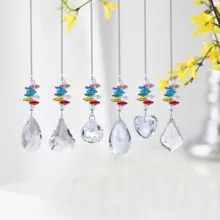 H& D 6 шт. призматические кристаллы чакра Suncatcher Радуга производитель восьмиугольных бусин окно Висячие солнце Catcher коллекция домашний Свадебный декор
