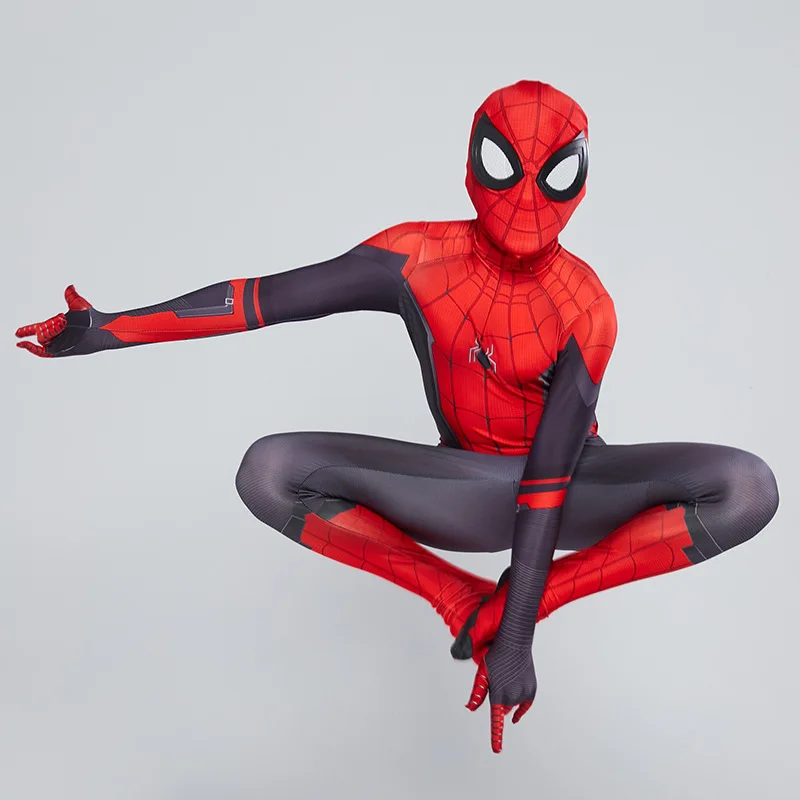 

2019 New Adult Child Boy Spiderman Cosplay Costume: Going Out Peter Peter Parker Cosplay Zentai Spider-Man Pattern Tights