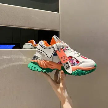 

Chunky Shoes Woman Retro Daddy Shoes Sneakers Women Non-slip Ladies Platform Casual Shoes Fashion Streetwear Chunky Trainers