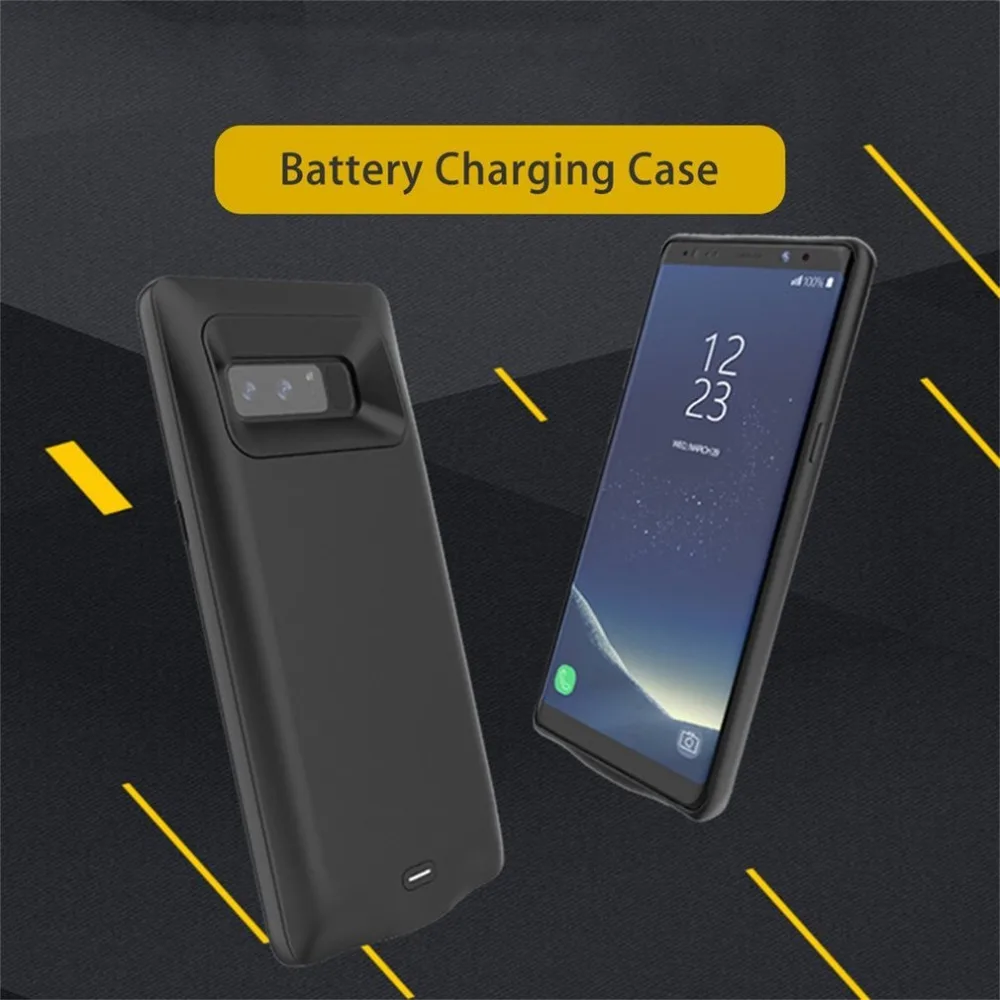 Портативный внешний аккумулятор для samsung Note 8, перезаряжаемый внешний зарядный чехол, ABS, TPU, 5500 мА/ч, большая емкость, запасная батарея для телефона