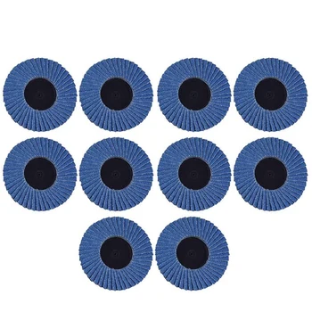 

10Pcs Flat Flap Discs 120 Grit Quick Change Grinding Wheels 2 Inch for Rotary Tools Die Grinder Drill