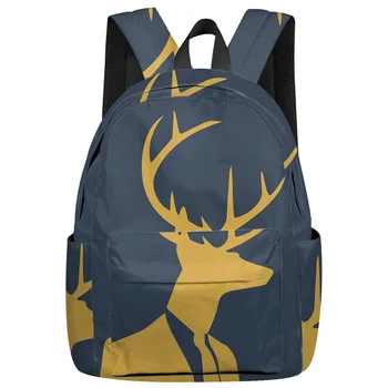 

Mr. Cartoon Deer Backpack Interior Key Chain Holder Luxury Backpack Arcuate Shoulder Strap