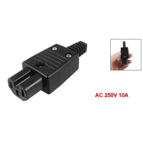 Черный IEC320 C15 розетка адаптер питания Разъем AC 250V 10A|Вилки с розеткой| |