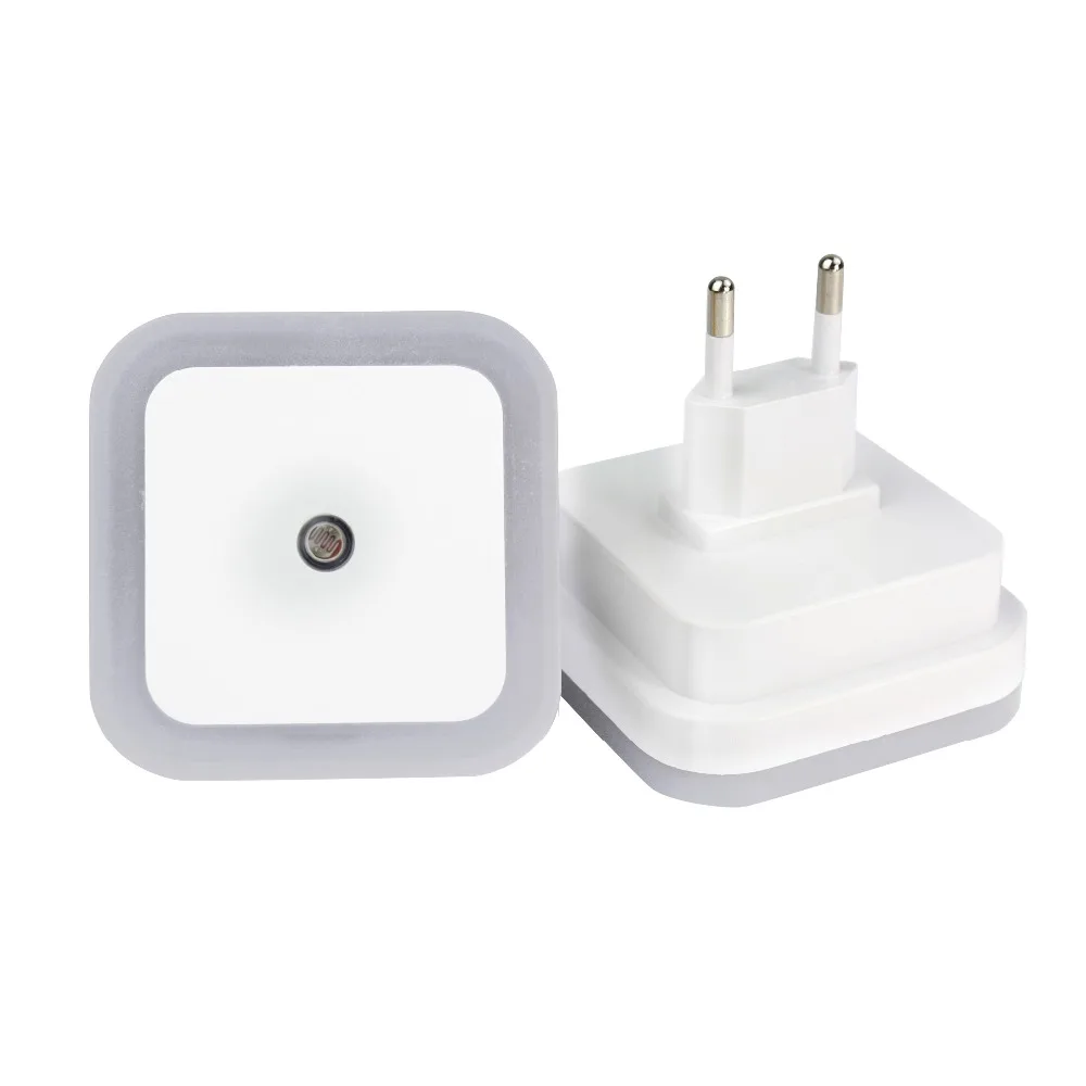 

Mini LED 0.5W Night Light Control Auto Sensor Baby Bedroom Lamp square White yellow AC110-220V LED night light for baby US EU A2