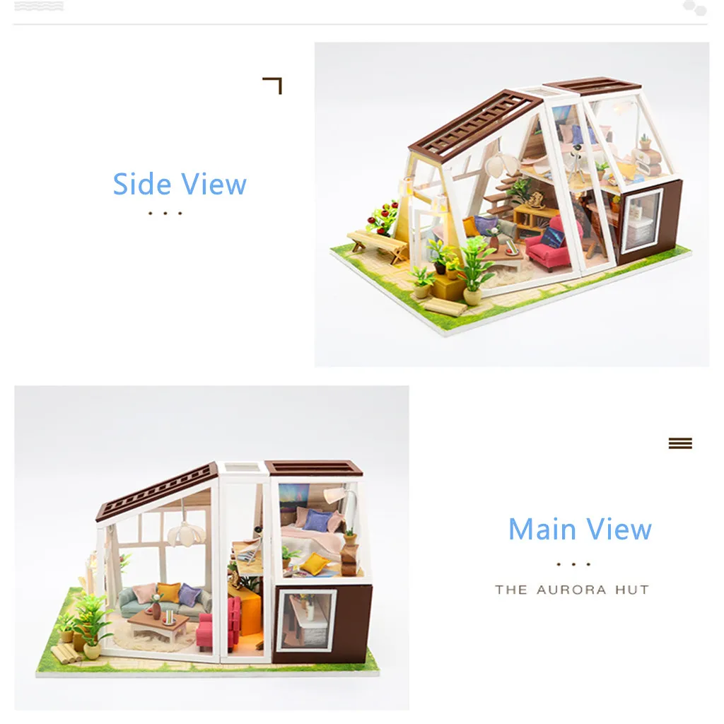 3D кукольный домик сделай сам миниатюрная модель кукольного домика со