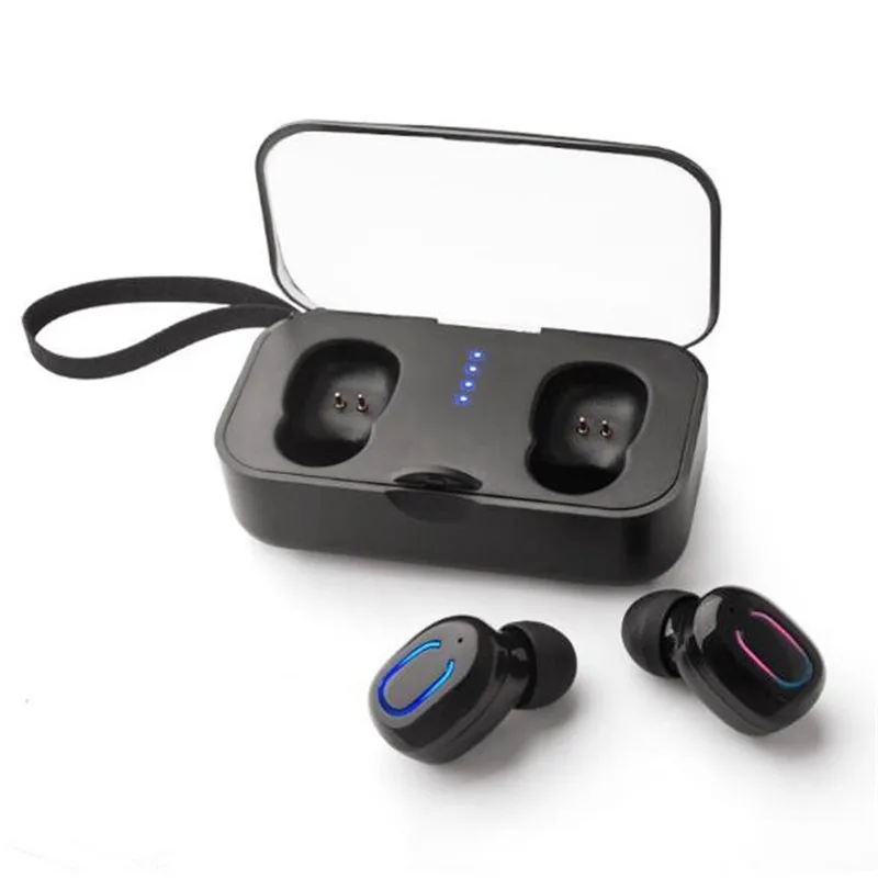 

Bluetooth Headphones Noise Cancelling Wireless Earphones with Charging Case Running True Stereo Sound HD Microphone Gym Headset