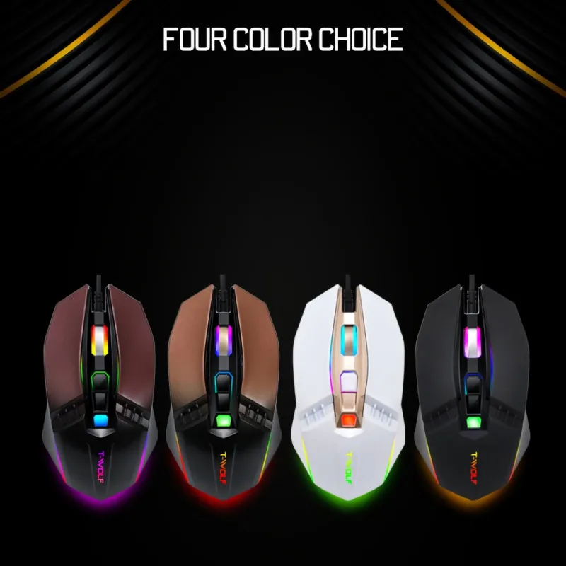 Высокое качество компьютерные USB Проводная RGB игровая Мышь портативных ПК USB Эргономичный оптический с подсветкой мышей с 7 цветов светодиодный Подсветка
