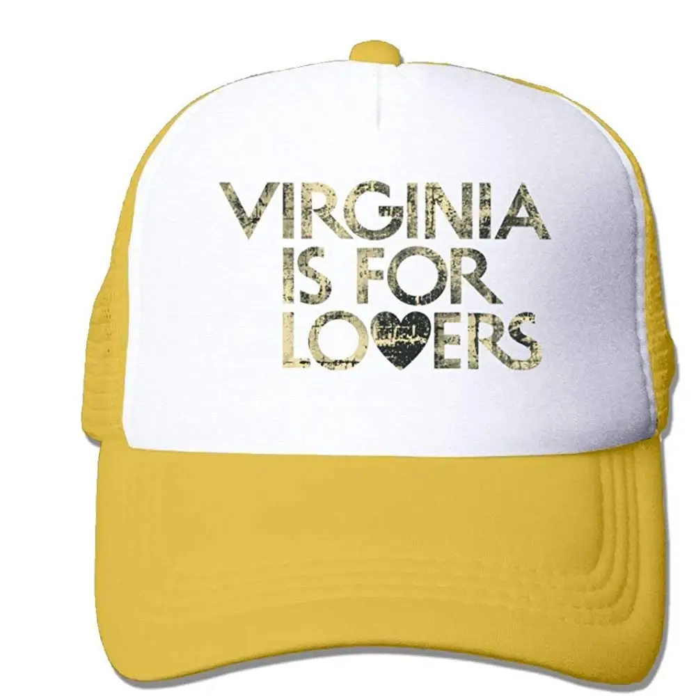 TSDFCMesh бейсболки унисекс регулируемые шляпы водителя грузовика Вирджиния для влюбленных 3 оранжевый, желтый, один размер