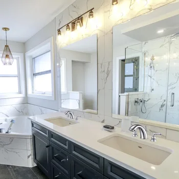 

Yescom Widespread Bathroom Lavatory Sink Faucet 3 Hole with Pop-Up Drain 2 Handles Tap Chrome (CUPC AB1953 Certified)