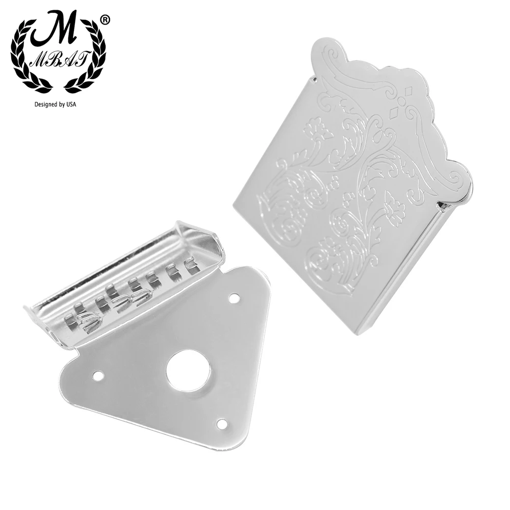 

M MBAT Mandolin Pulling Board Flower Pattern Design Mandolin Strings Board Guitar Chrome Plated Tailpiece Instrument Accessories