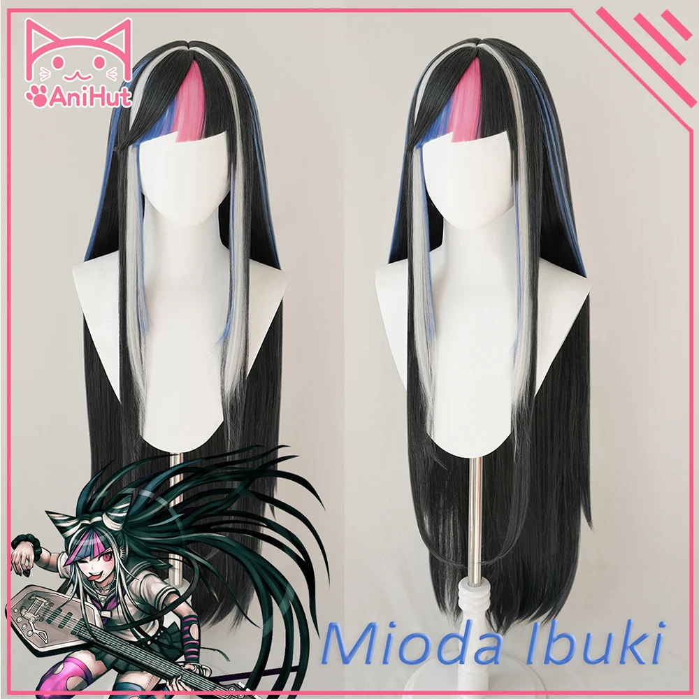 AniHut Mioda Ibuki парик Danganronpa косплей парик Аниме Косплей волосы синтетические термостойкие женские волосы Mioda Ibuki Косплей