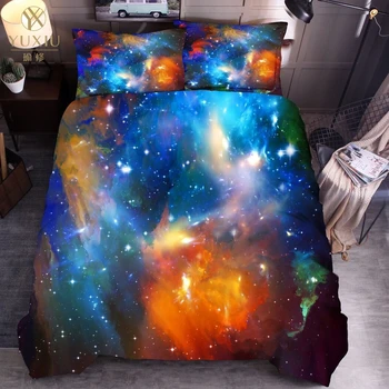 

Classic Galaxy Designer Quilt Bed Linen Duvet Cover Set 2/3pcs Bedding Set Full Ru Double Queen King Size 150x200