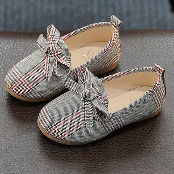 

2020OUTAD Kids Shoes for Girls Spring Autumn Bow Tie Breathable Casual Shoes Anti-slip Kid Sport Shoes Children Sneakers